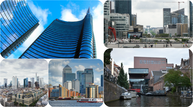 Office Prime Rent: Milano, Amsterdam, Parigi, Francoforte e Londra a confronto