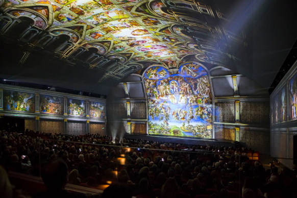 La tecnologia Panasonic ricrea la magnificenza della Cappella Sistina nello  show Gudizio Universale