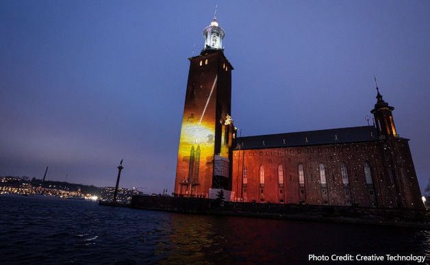 PANASONIC supporta la  cerimonia dei Premi Nobel a Stoccolma con uno spettacolare mapping 